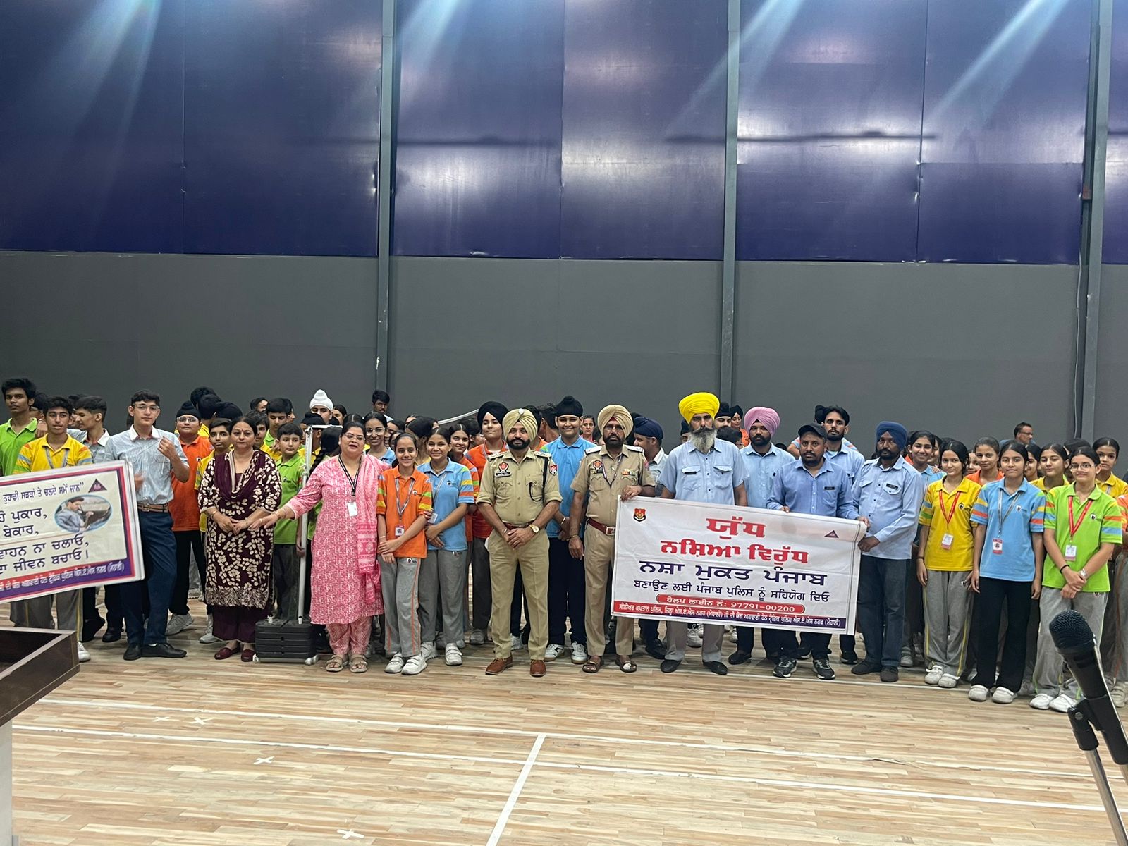 Traffic Police instructed school students to avoid drug abuse and follow traffic rules.